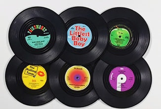 Retro CD Coasters W/ Holder
