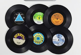 Retro CD Coasters W/ Holder
