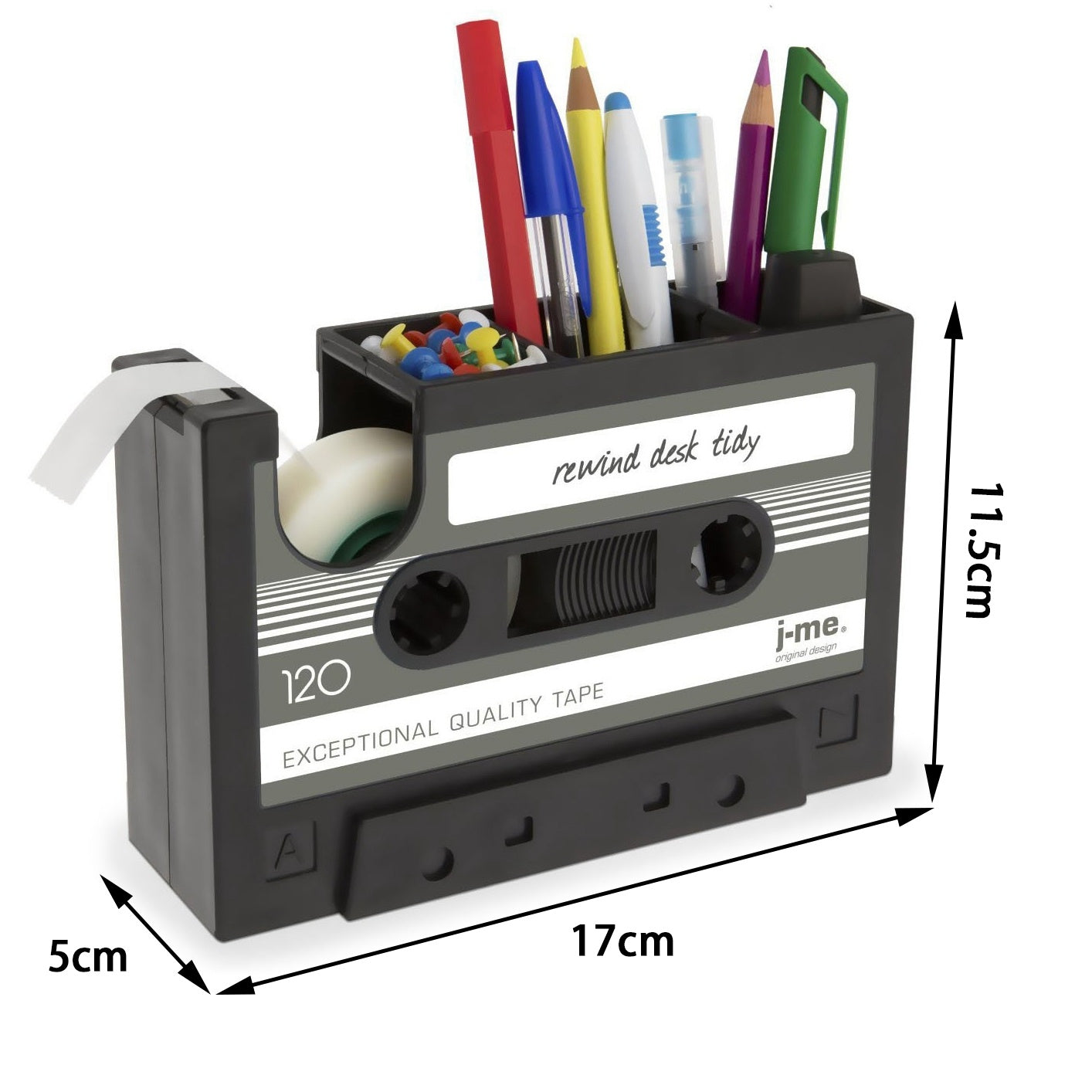 Cassette Tape Dispenser Pen and Pencil Holder
