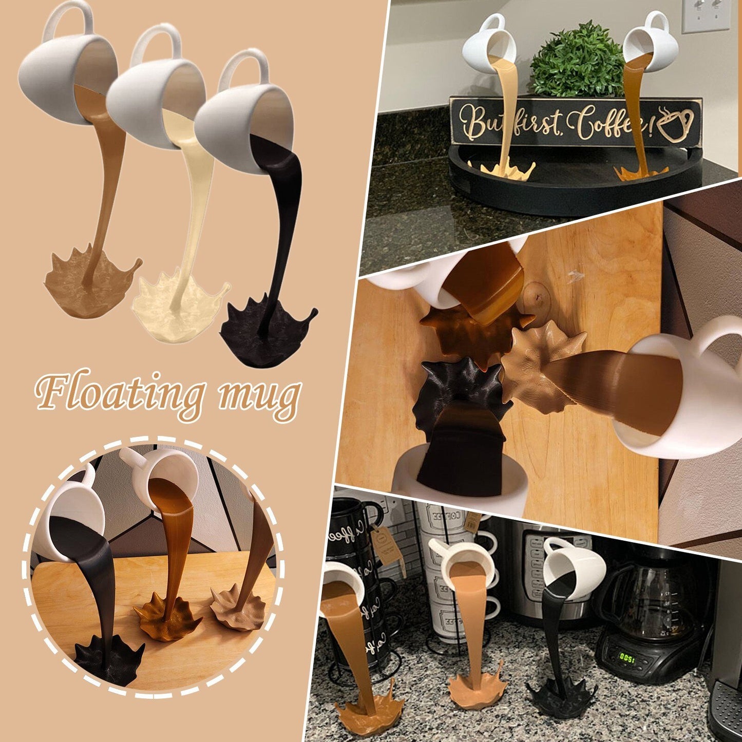 Floating Coffee Cup Mug