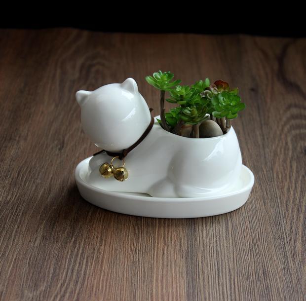 Mini Desk Cat Planter