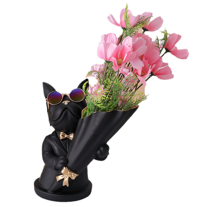 French Bulldog Flower Vase