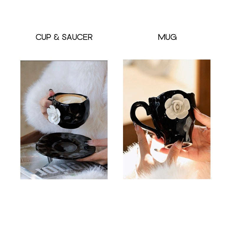 Fancy French Cup & Saucer / Mug