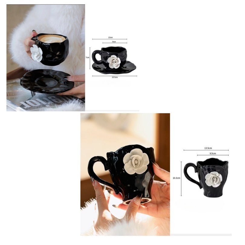 Fancy French Cup & Saucer / Mug