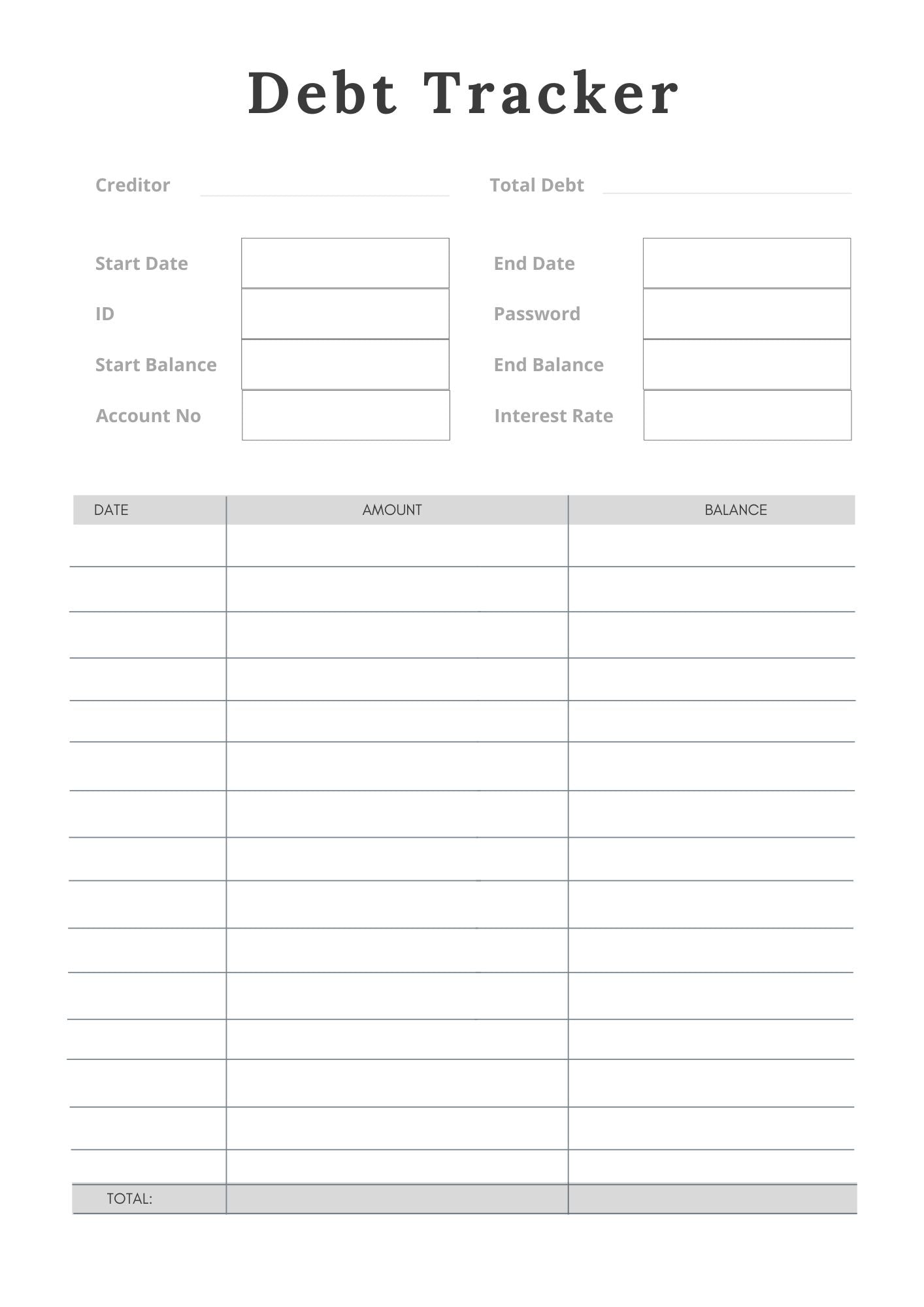 Debt Journal