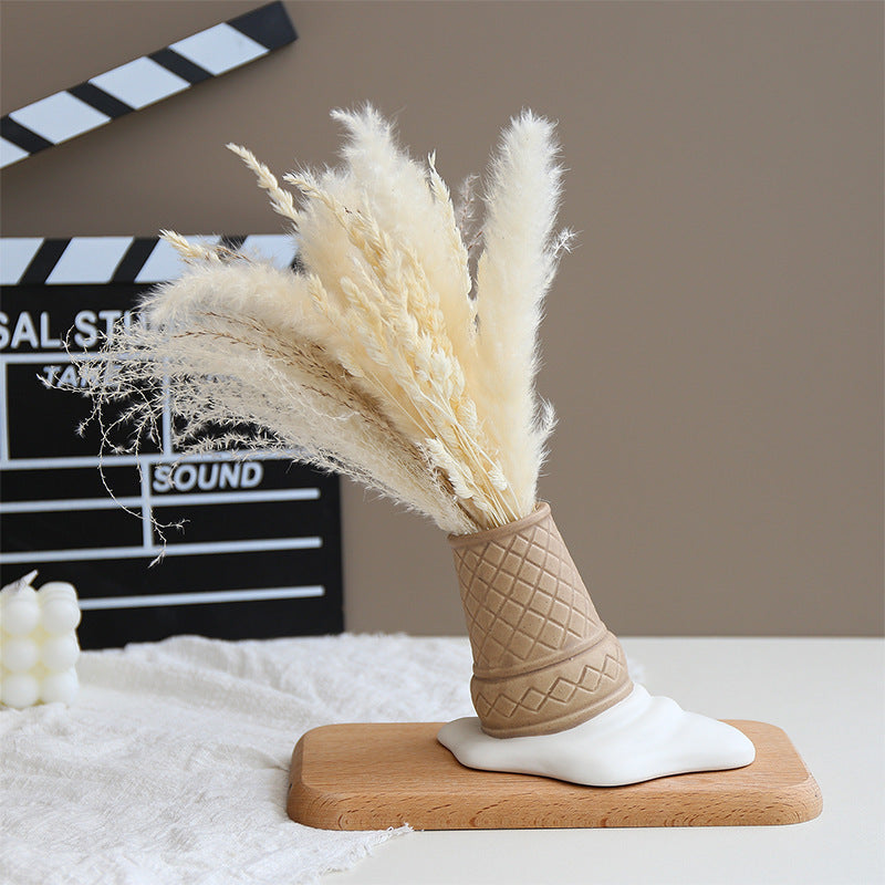 Creative Ice Cream Shaped Ceramic Vase
