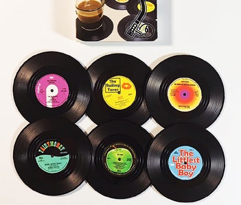Retro CD Coasters W/ Holder