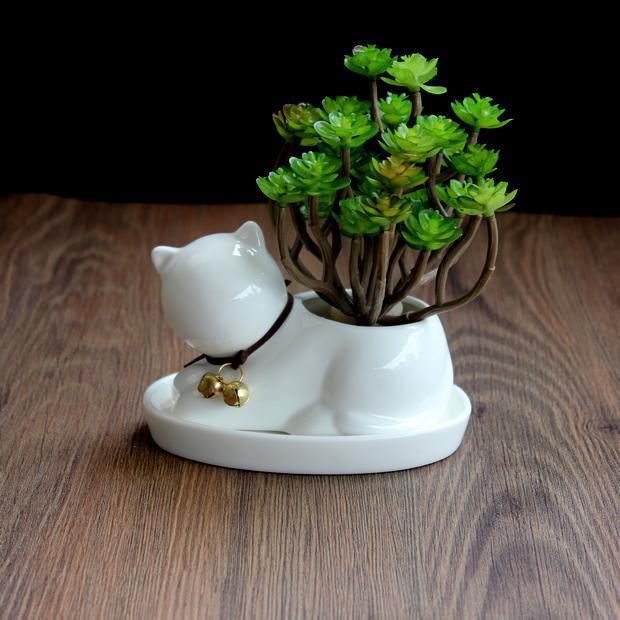 Mini Desk Cat Planter
