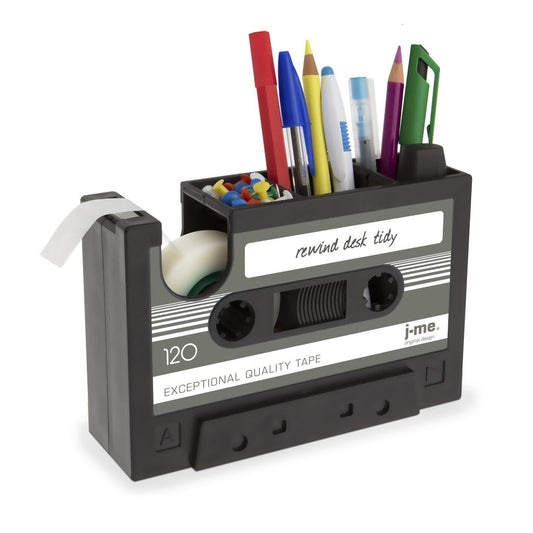 Cassette Tape Dispenser Pen and Pencil Holder