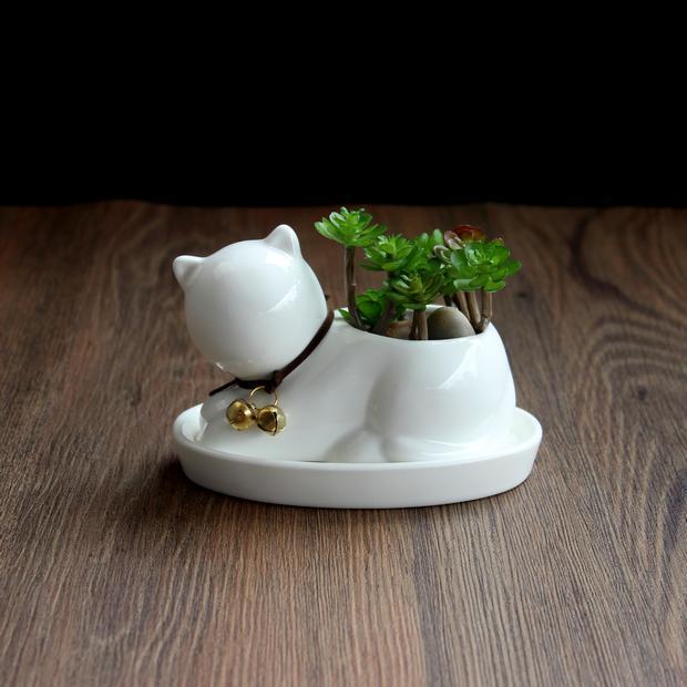 Mini Desk Cat Planter