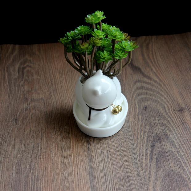 Mini Desk Cat Planter