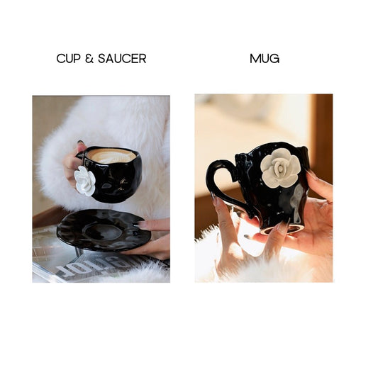 Fancy French Cup & Saucer / Mug