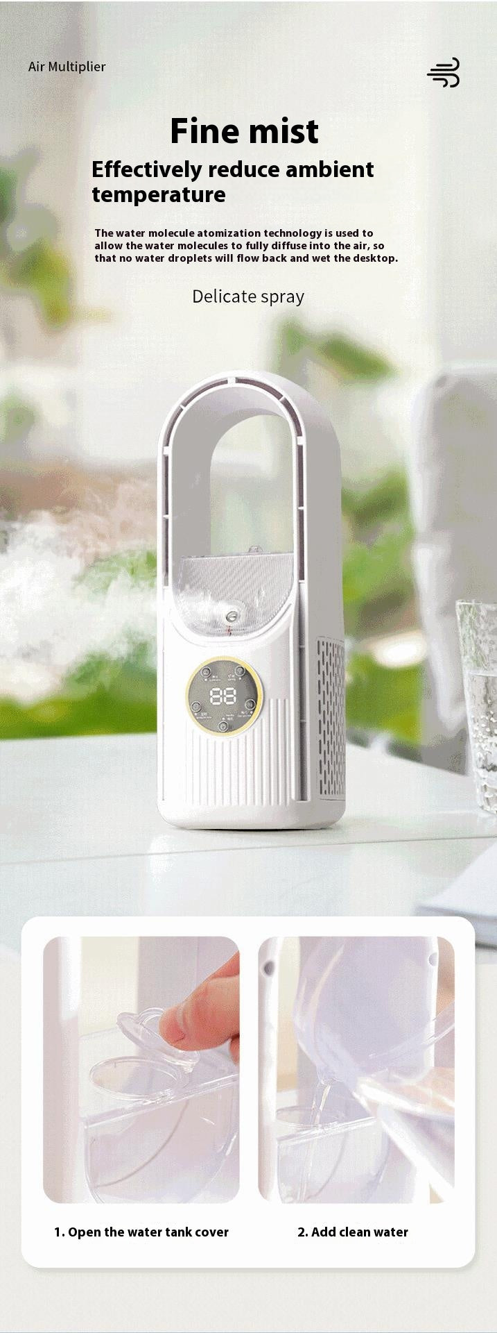Desktop USB Bladeless Fan